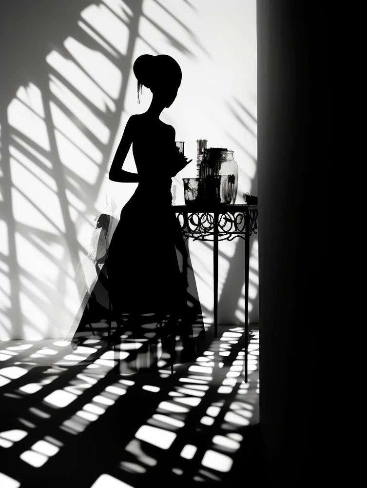 Shadows Abstract Black And White 3