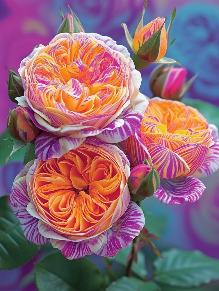 English Roses Painting Tribal Style 4
