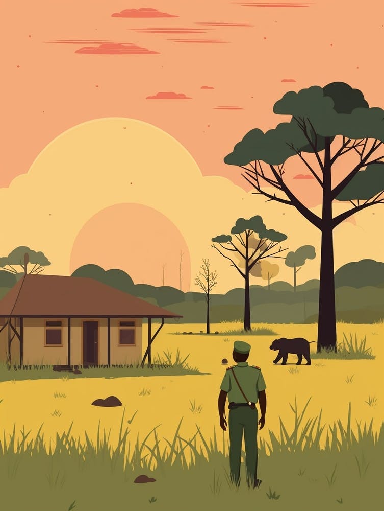 Congo Travel Illustration