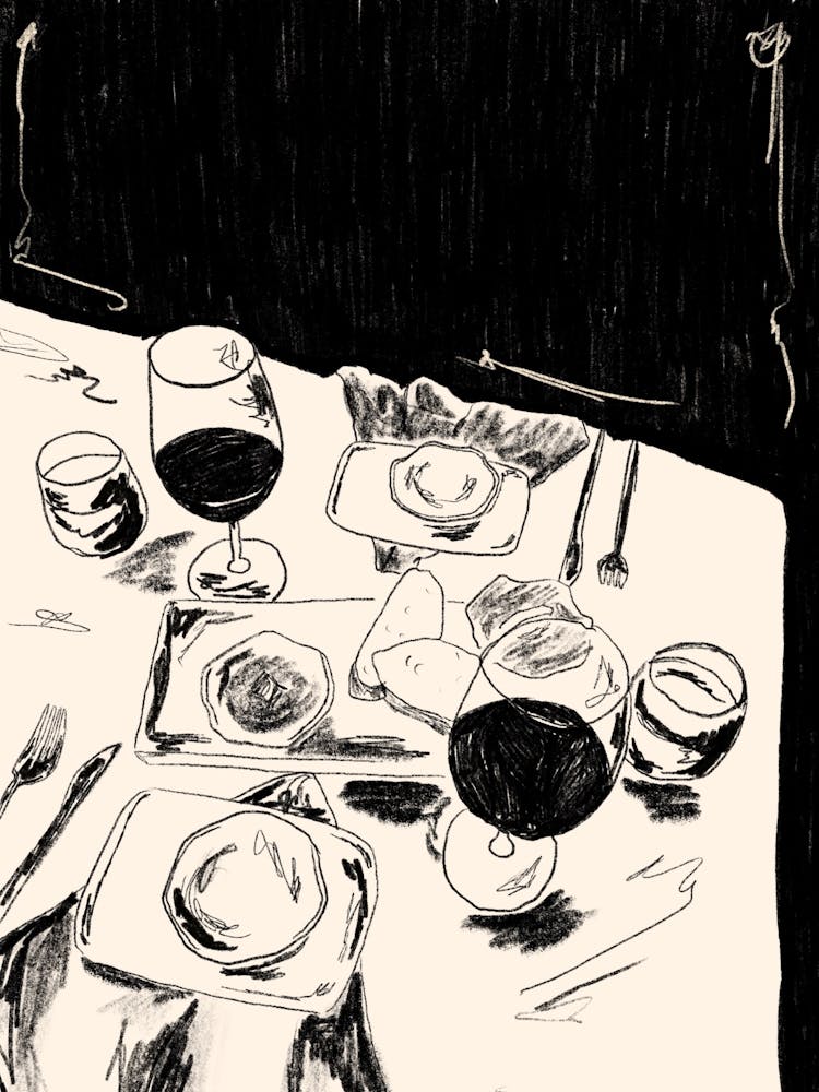 Table top - black and white 1