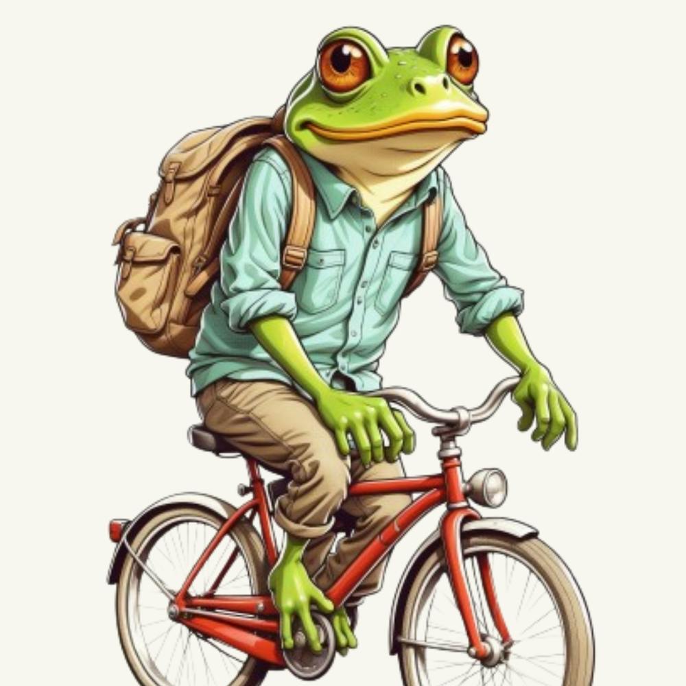Frog Riding A Bike