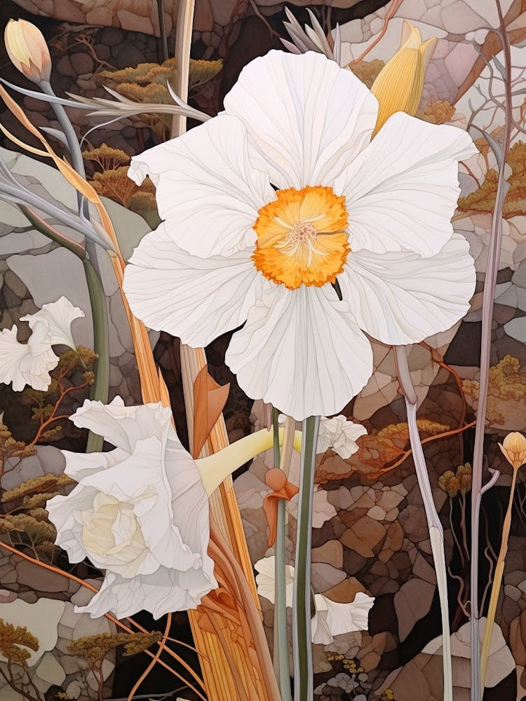 Flower Illustration Daffodil 1