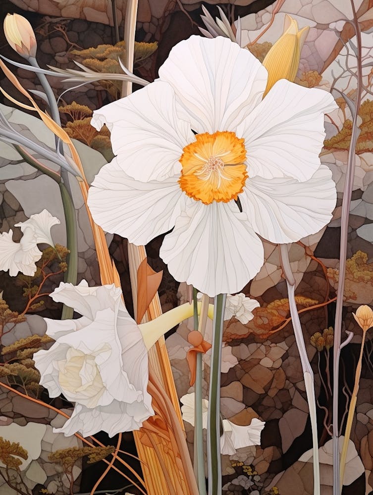 Flower Illustration Daffodil 1