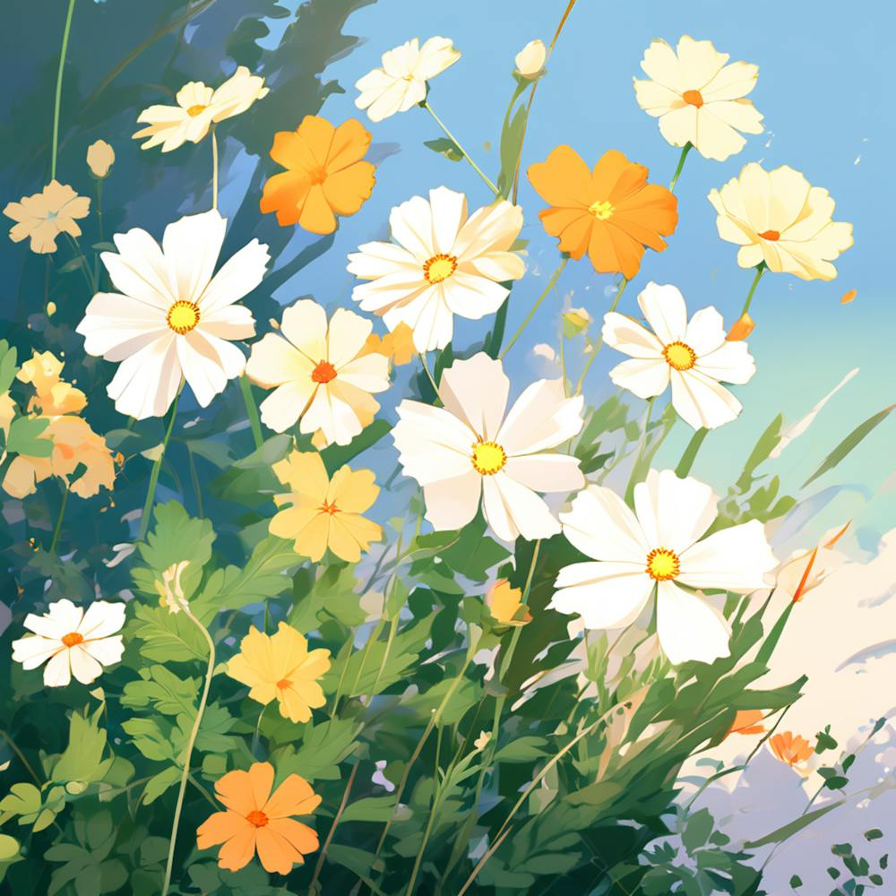 Cosmos Flowers 1