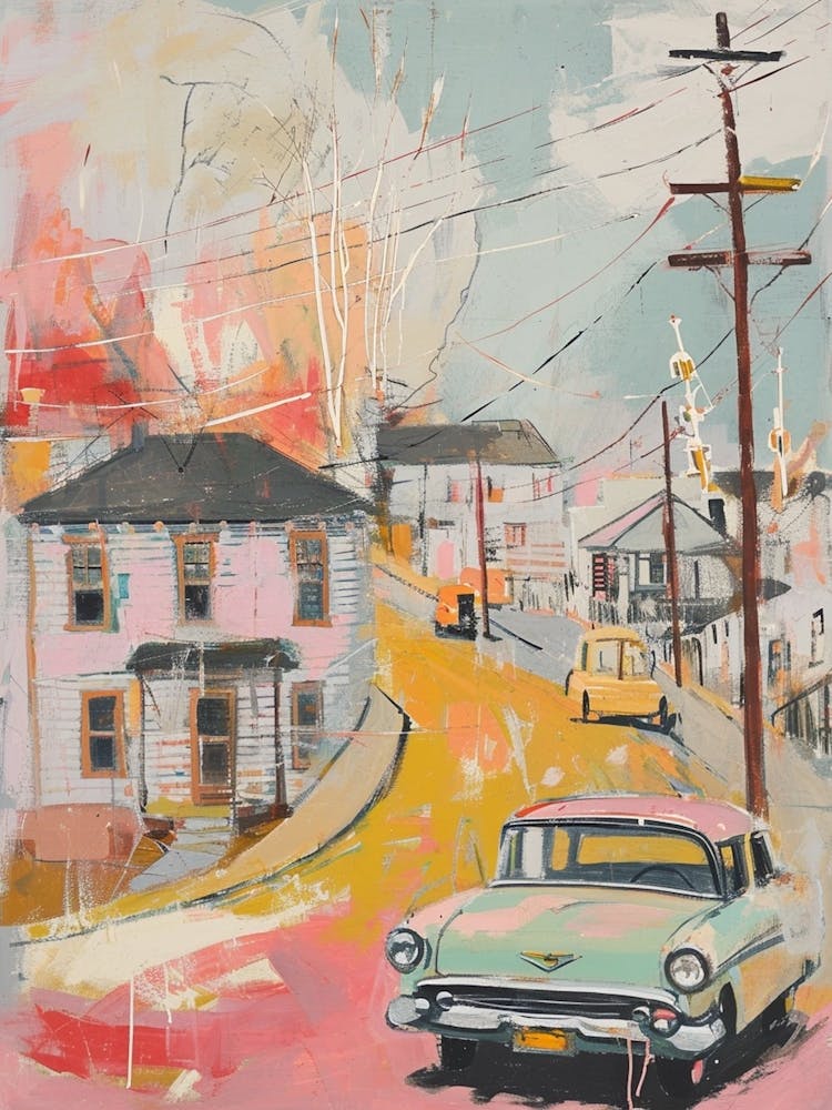 Kitsch Retro Painting Illustration 4