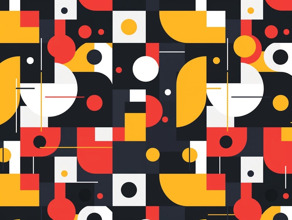 Cool Modern Interior Pattern, Vector, Flat 2d, Company Logo, Sing Style 1