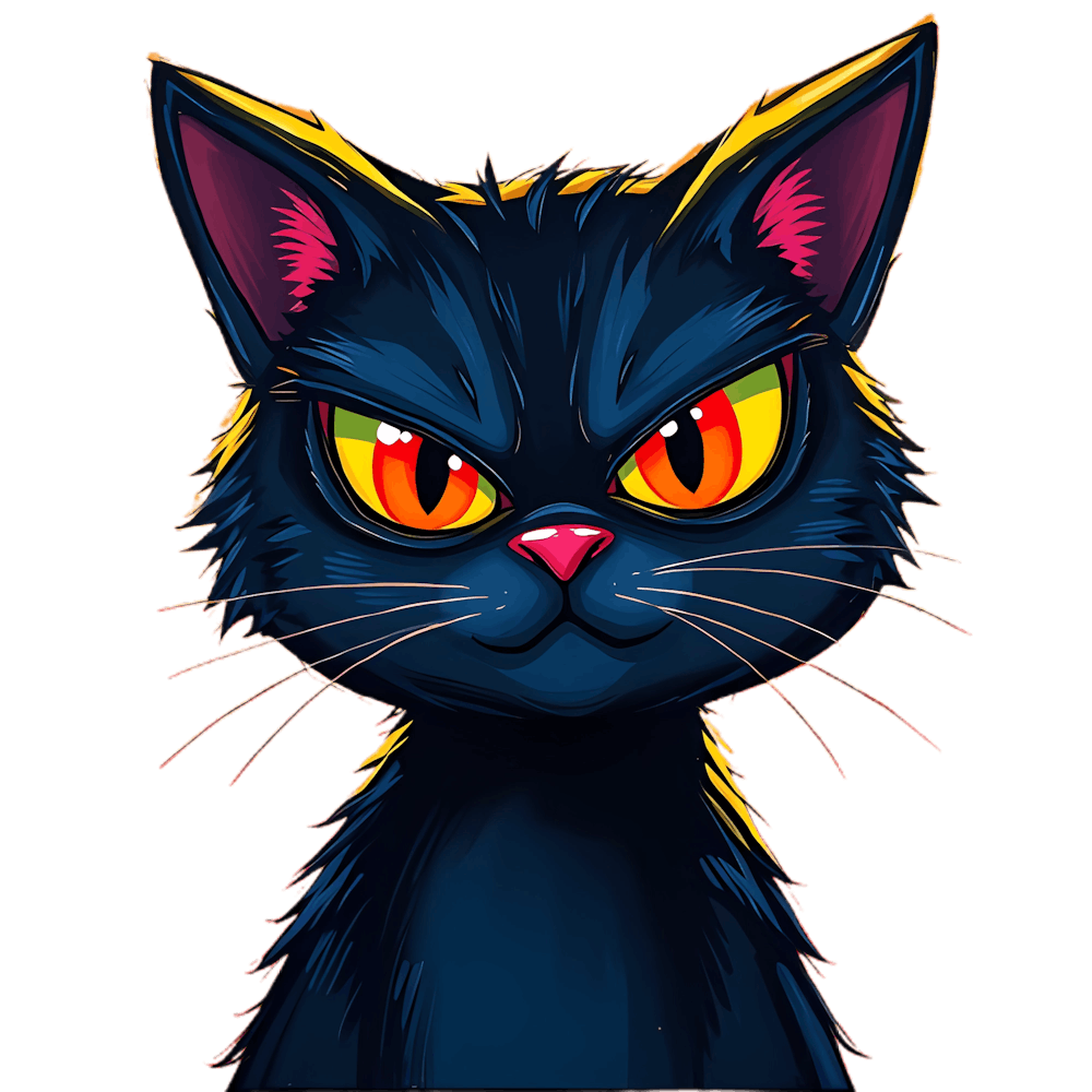 Black Cat With Red Eyes is Planning Something!