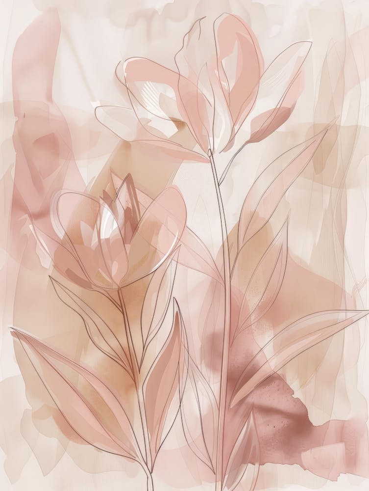 Fleurs à l'aquarelle 58