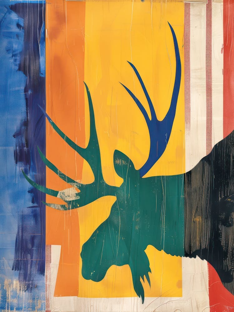Moose 3 Cut Out Collage