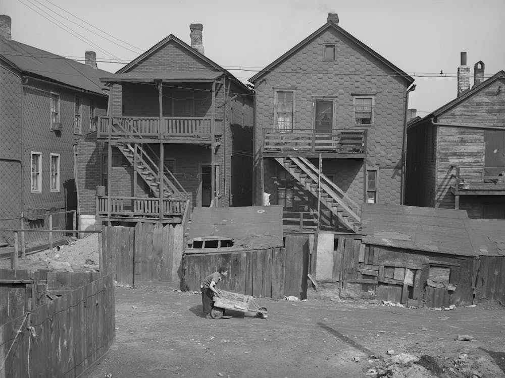 Rear Of Apartments, Chicago, Illinois By Russell Lee