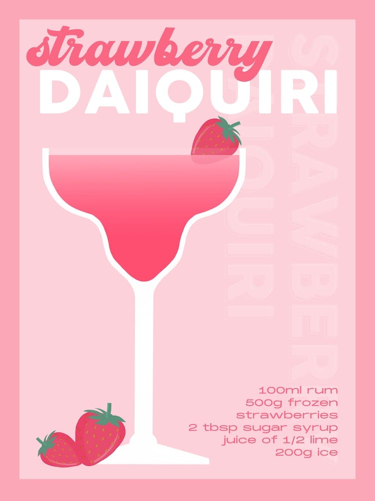 Light Pink Strawberry Daiquiri