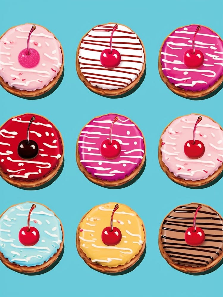 Pop Art Cherry Retro Sweet Treats  4
