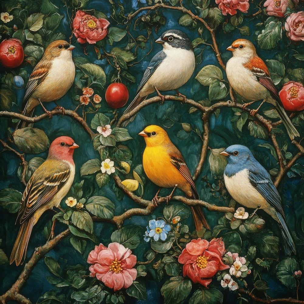 Birds In The Tree Art 1