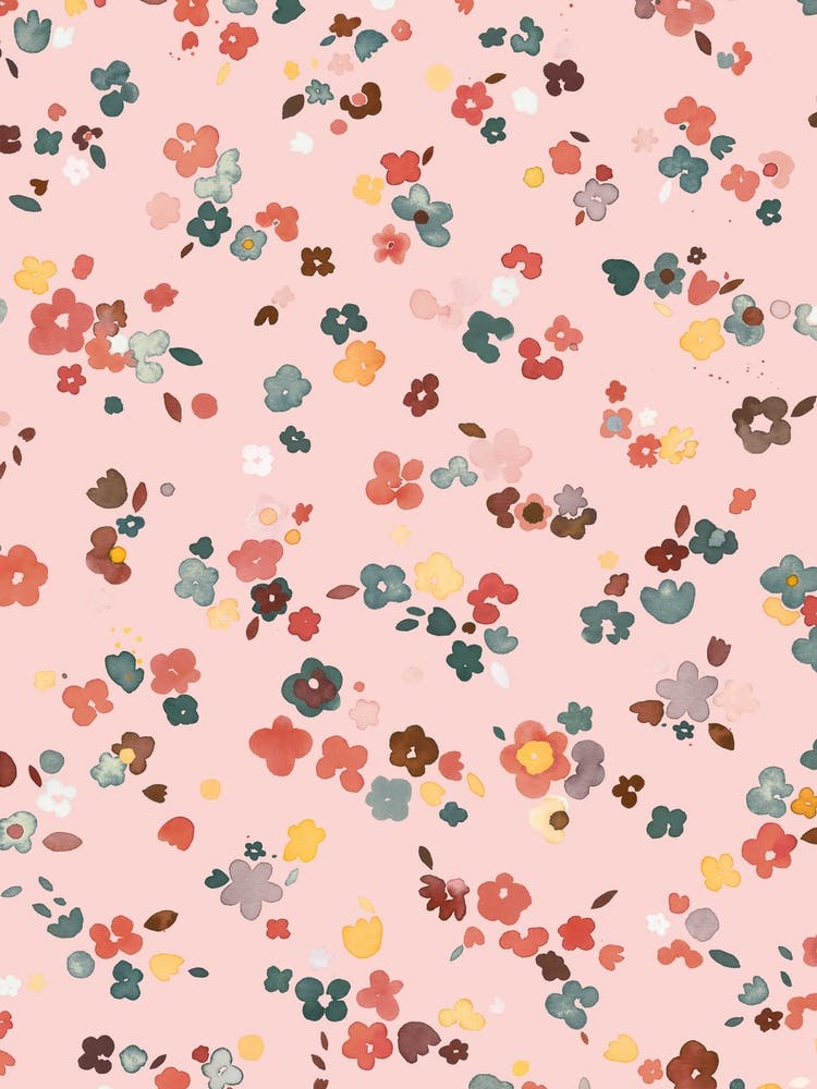 Ditsy Flowers Pastel Pink