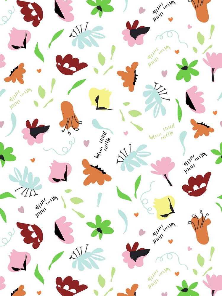 Doodle Colorful Flowers