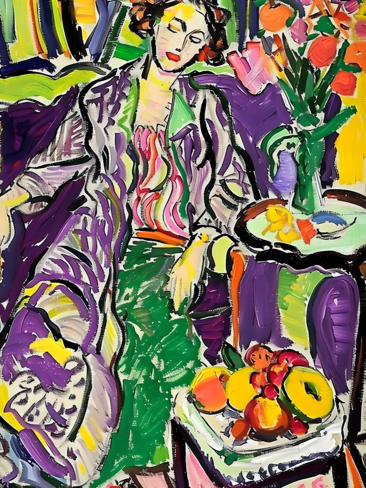 Femme En Violet