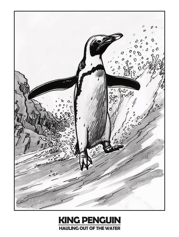 Penguin Hauling Out Of The Water Poster 10