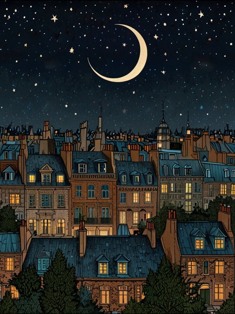 William Morris Paris At Night 1