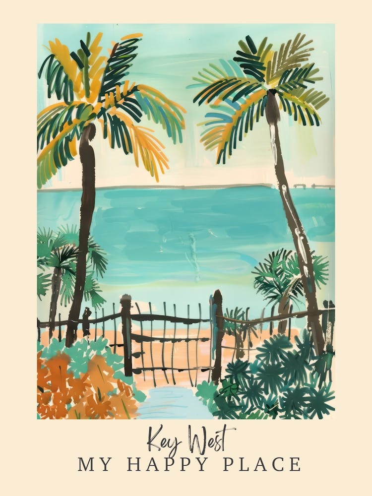 My Happy Place Key West 1 Travel Poster