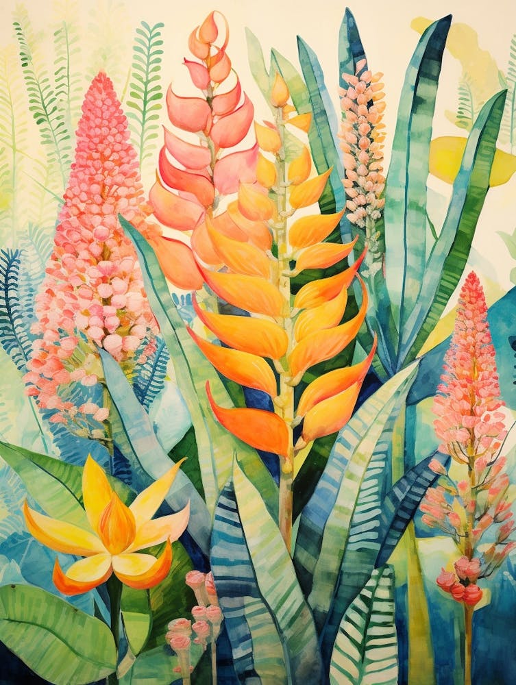 Tropical Plant Painting Snake Plant 2
