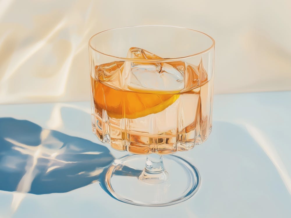 Refreshing Orange Beverage with Ice