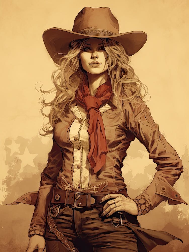Vintage Style Cowgirl 4