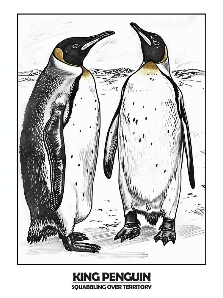 Penguin Squabbling Over Territory Poster 5