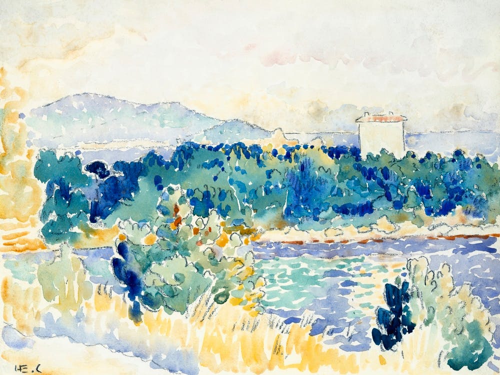 Mediterranean Landscape With A White House (1900–1905), Henri Edmond Cross