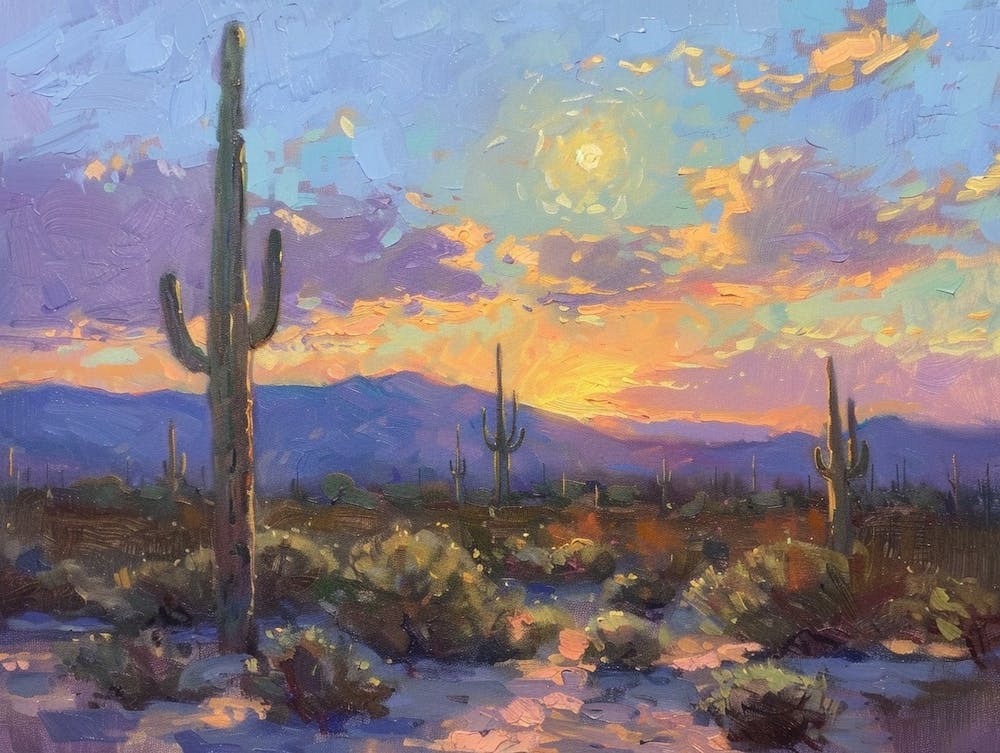 Western Sunset Landscapes Sonoran Desert 3