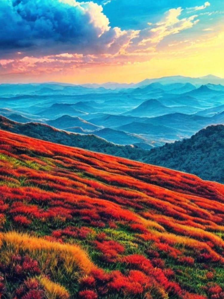 Coucher de Soleil dans les Montagnes 11