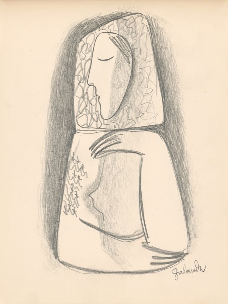 A Villager With Her Head Supported, Mikuláš Galanda