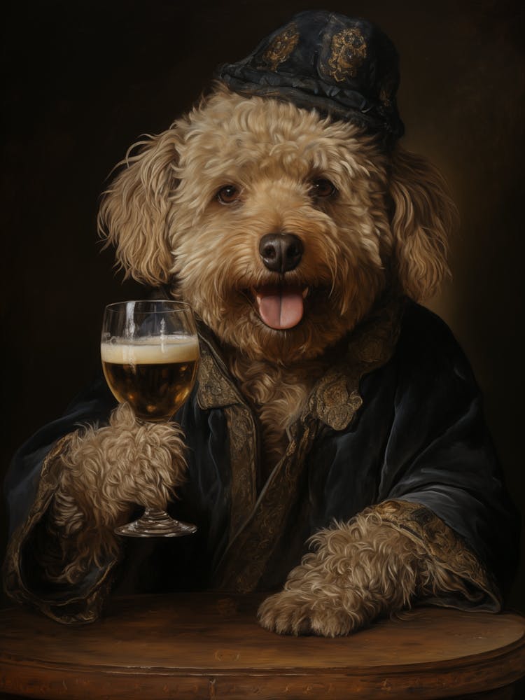 Poodle Holding A Beer Pints 1400s Ar 57 Stylize 250 15b9ff53 6033 4cba 9885 Ca578b399713