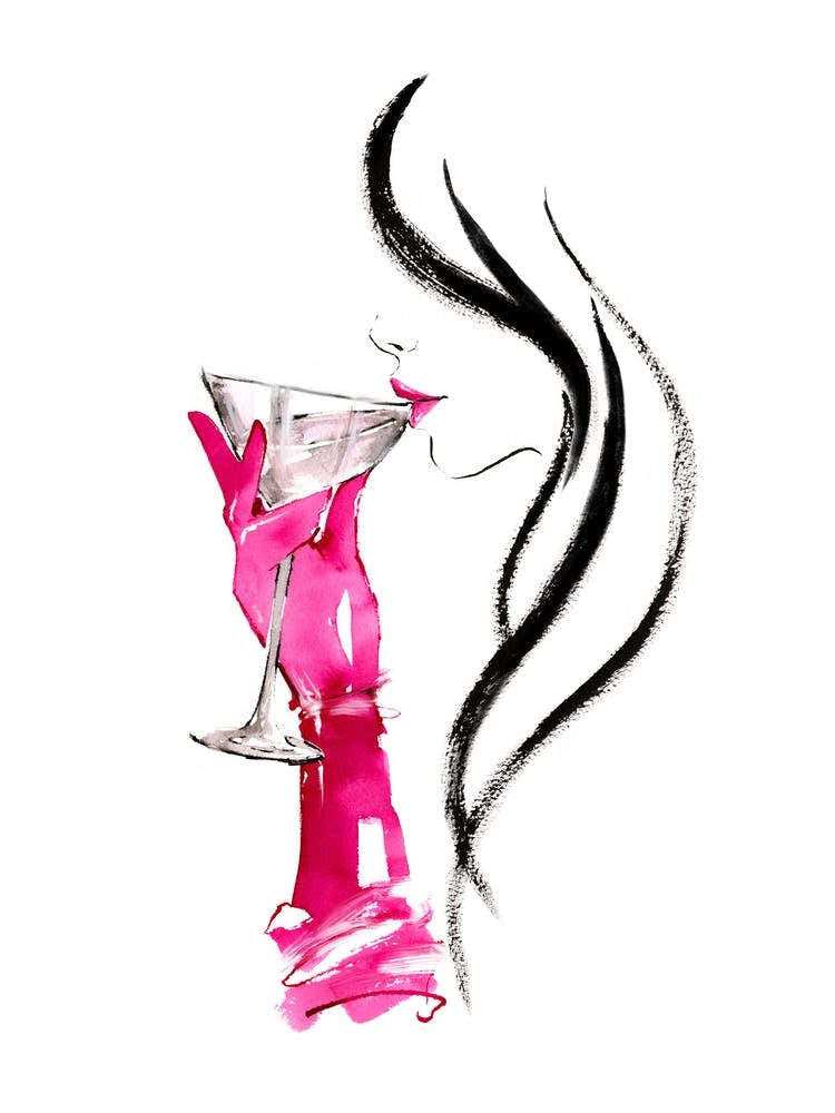 Lady Drinking Profile V2