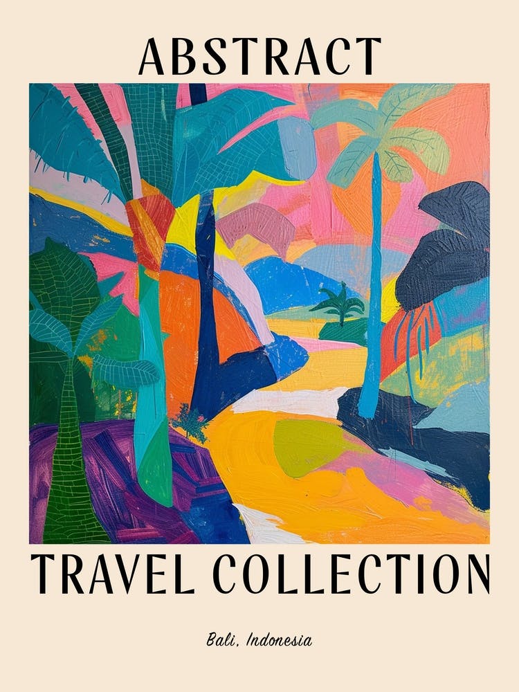 Abstract Travel Collection Poster Bali Indonesia 5