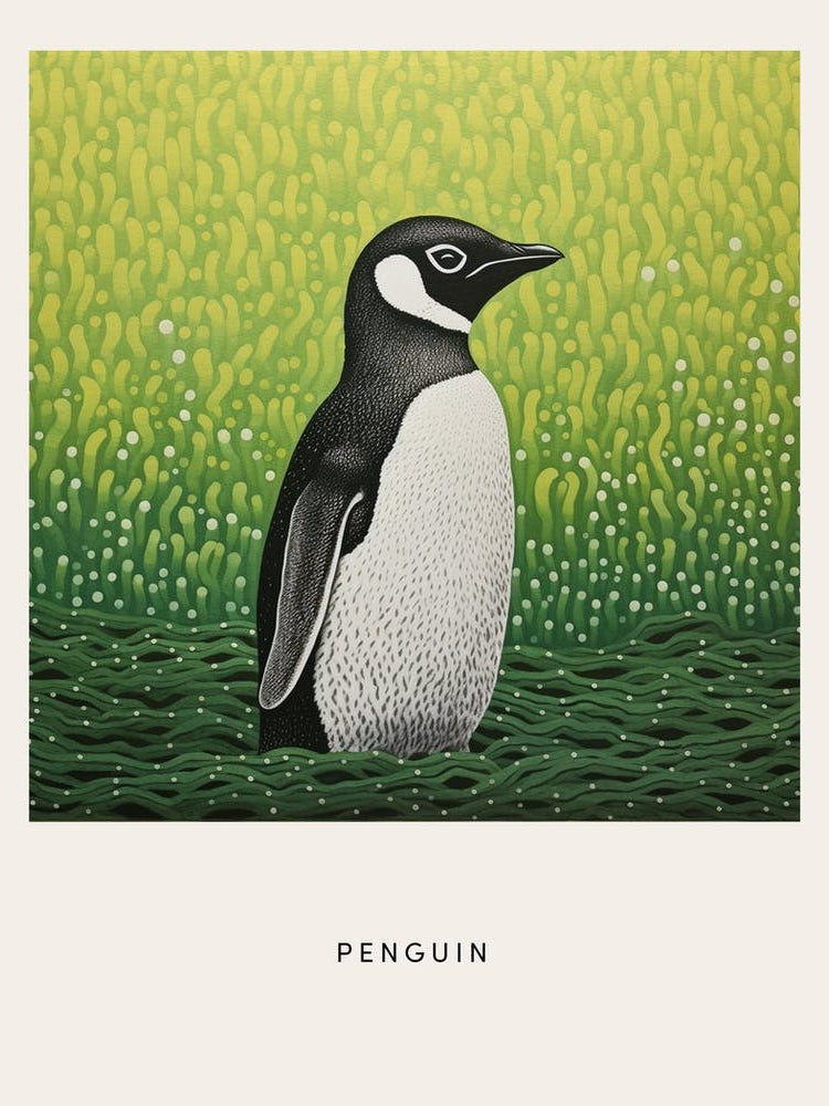 Ohara Koson Inspired Bird Painting Penguin 3 Poster