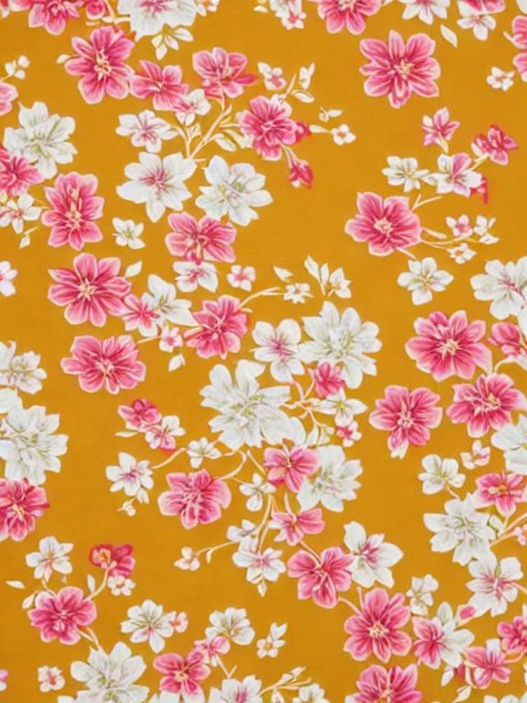 Gardenia Floral Print Warm Tones 2 Flower