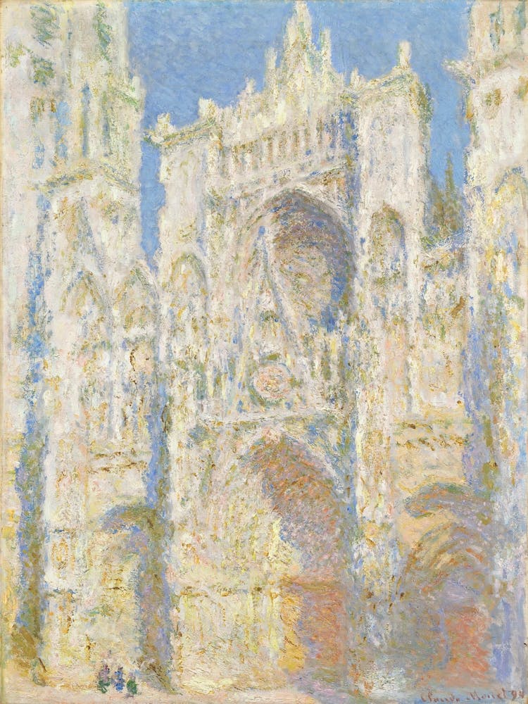 Rouen Cathedral, West Façade, Sunlight (1894), 1, Claude Monet