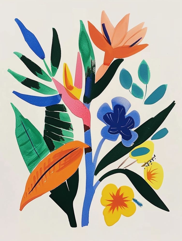 Painted Florals Heliconia 2