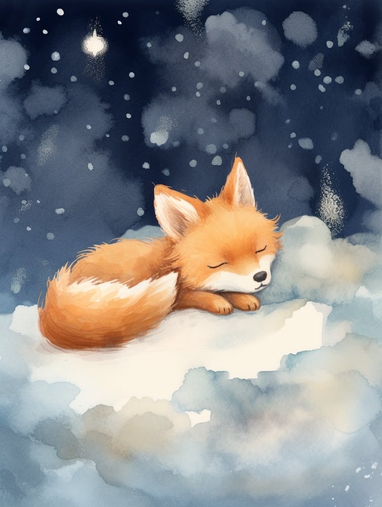 Baby Fox 7 Sleeping In The Clouds