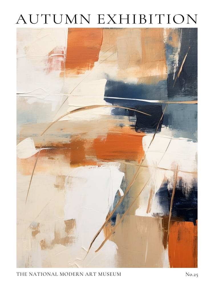 Autumn Exhibition Modern Abstract Poster 25