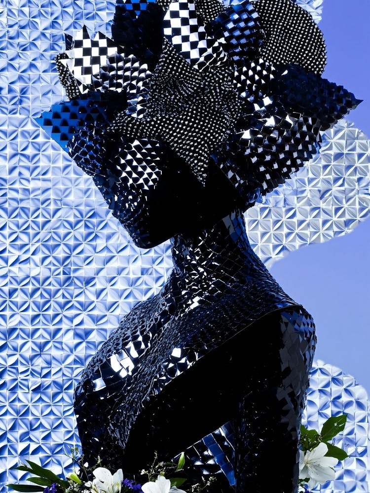 Woman In A Blue Dress
