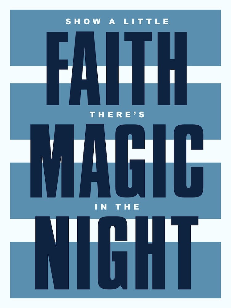 Blue Typographic Show A Little Faith