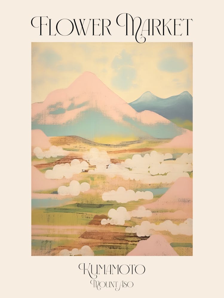 Flower Market Mount Aso In Kumamoto Japanese Landscape 2 Poster