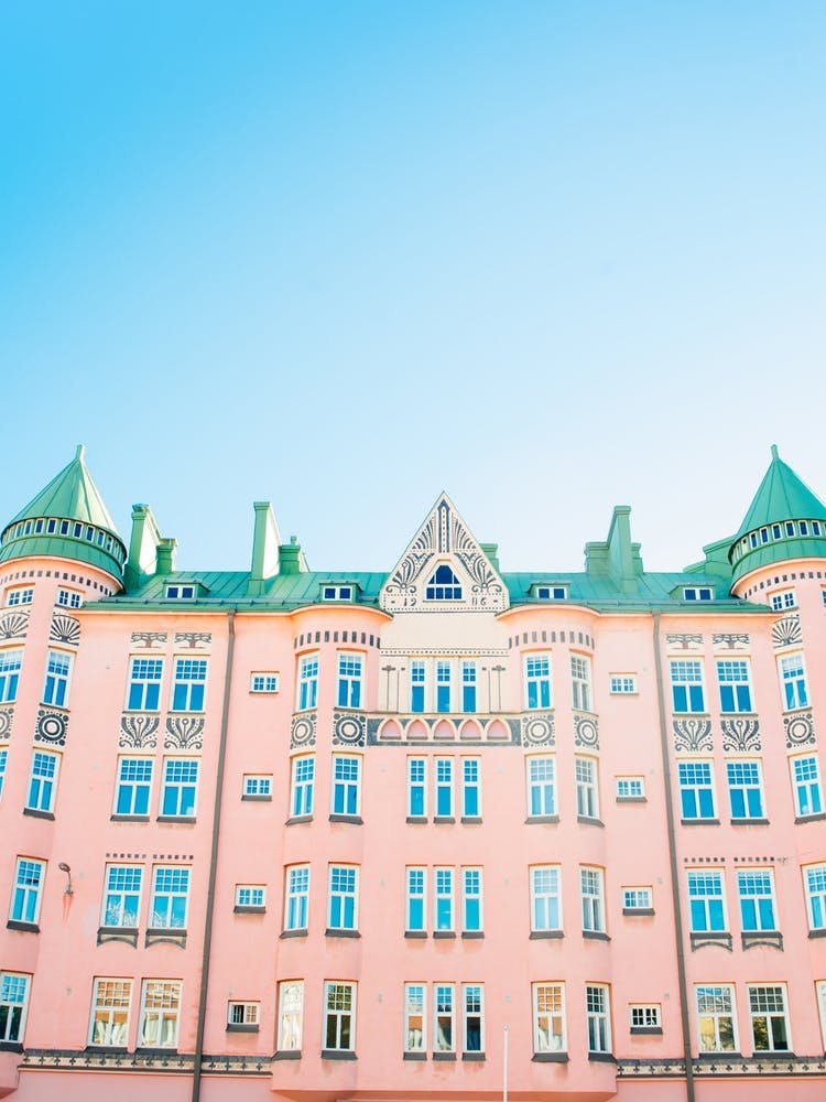 Pink Architecture Ihantola In Helsinki
