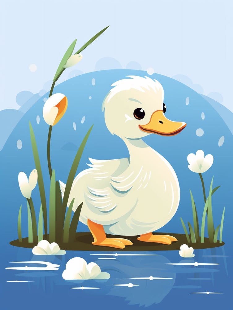 Baby Animal Illustration  Duck 8