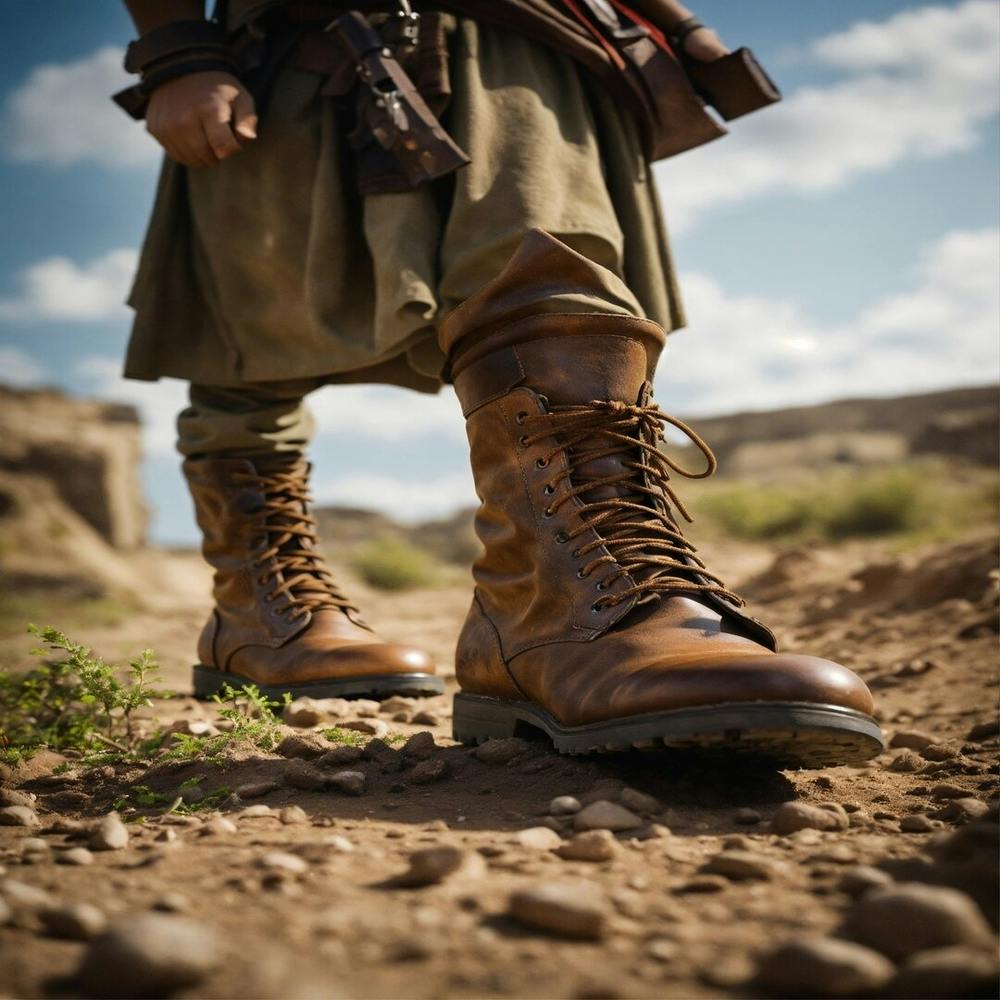 Türkischer Soldat In Kampfstiefeln