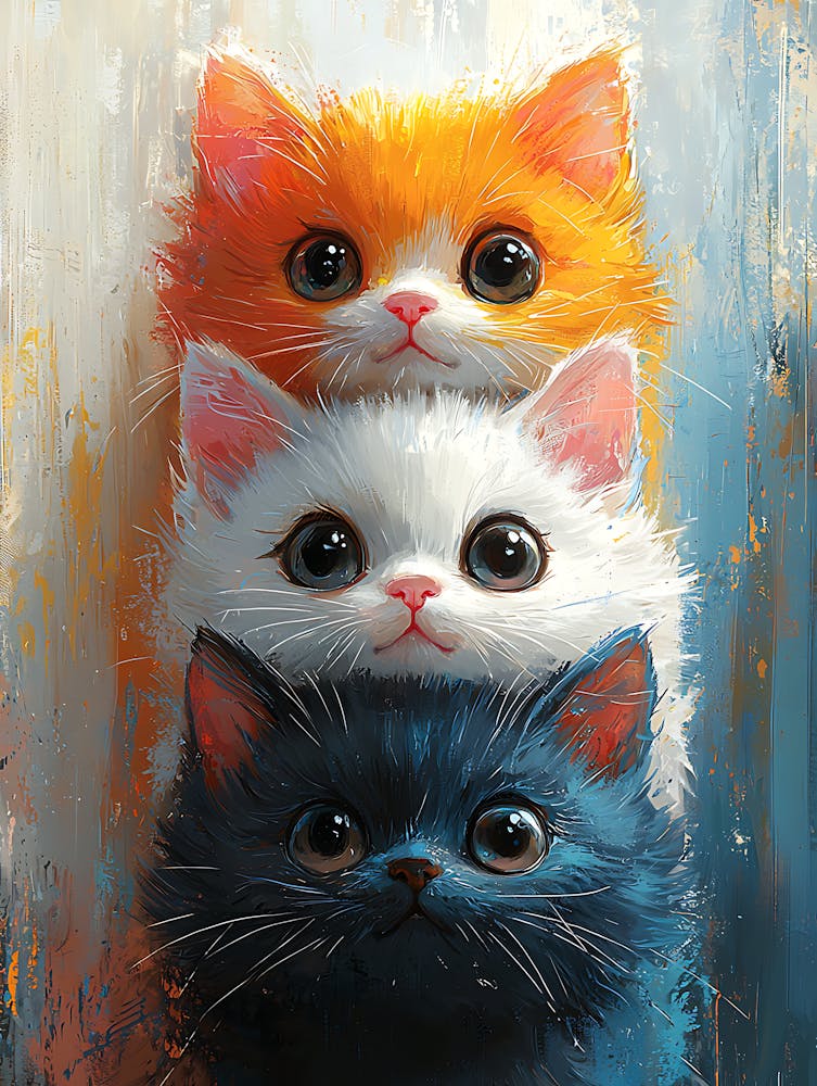 Cute Cats Stacked Together 16