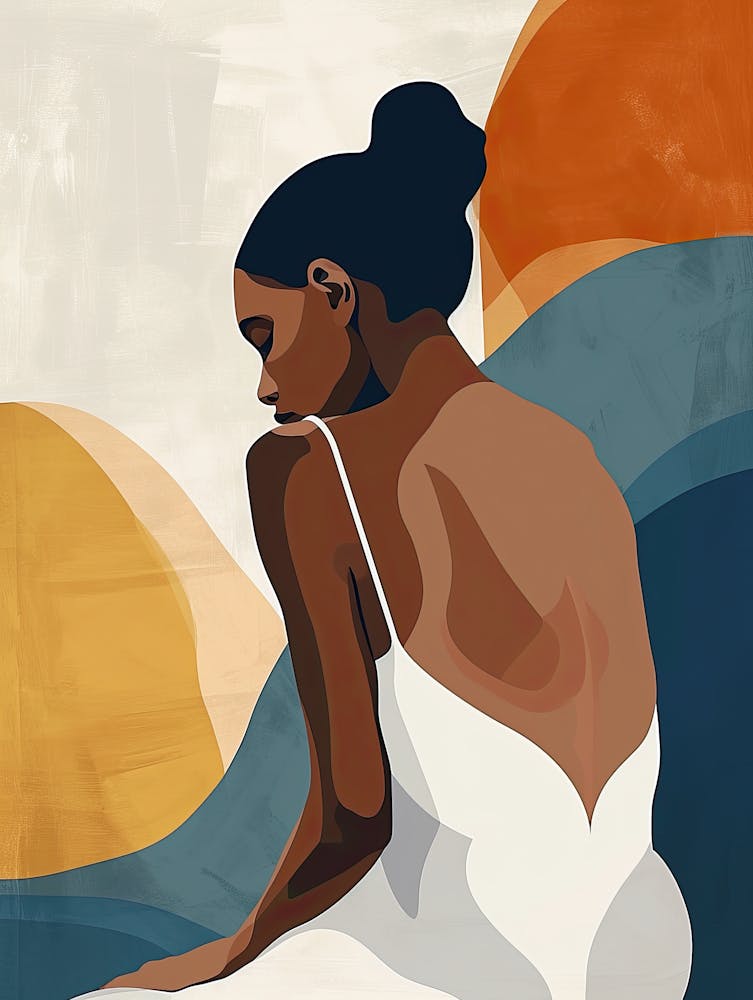 Woman In A White Dress, Boho