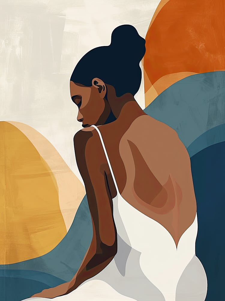 Woman In A White Dress, Boho