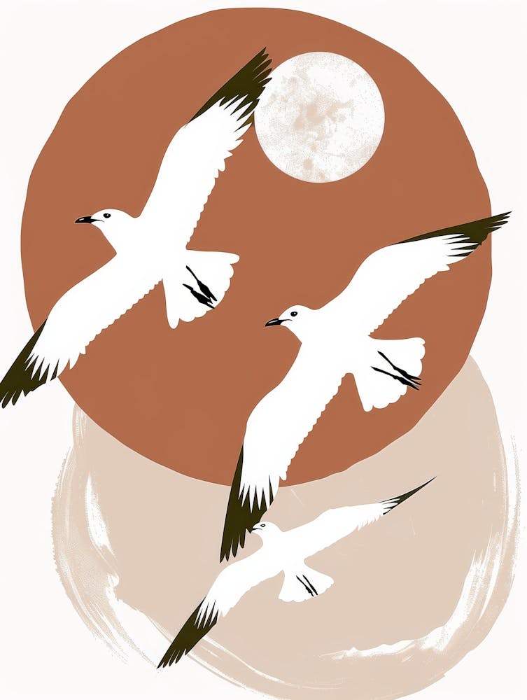 Seagulls In Flight 1